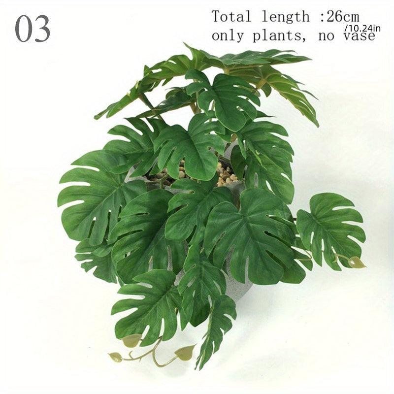 3D Printed Turtle Back Leaf Wall Decoration Realistic Green Carrot Leaf Plant