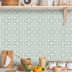 10pcs Bohemian Style Kitchen Tile Stickers Self Adhesive Home Decor