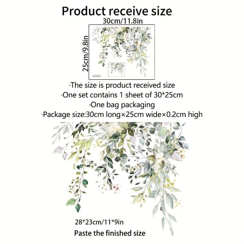 Plant Flower Leaf Wall Sticker Self Adhesive Removable