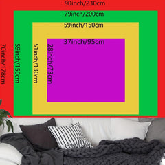 Meditation Blacklight Tapestry UV Reactive Peach Skin Velvet Wall Hanging