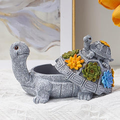 Handcrafted Turtle Ashtray with Lid Smoke Proof Home Decor