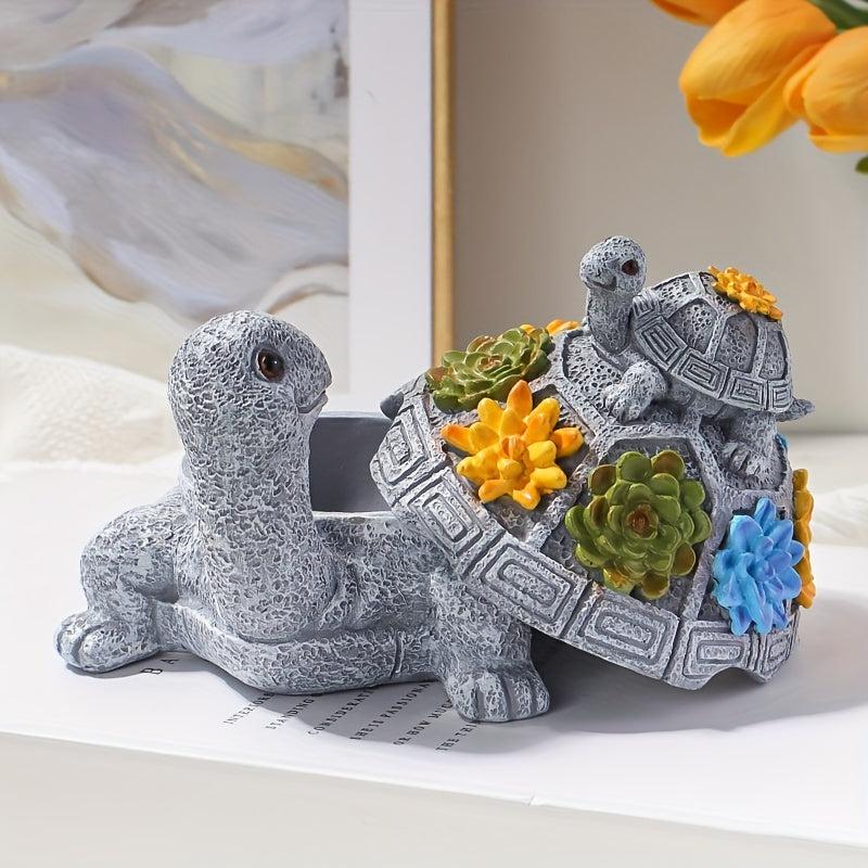 Handcrafted Turtle Ashtray with Lid Smoke Proof Home Decor