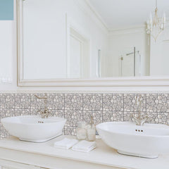10pcs Stone Patterned Tile Stickers Self Adhesive Waterproof Wall Stickers