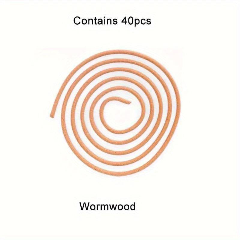 40pcs Natural Sandalwood Coil Traditional Agarwood Home Incense