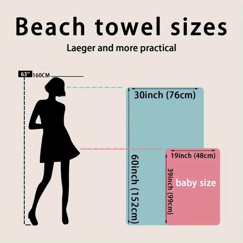 Highland Cattle Beach Towel Thin Quick Dry & Absorbent Oversized