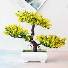 Artificial Bonsai Tree in Small Pot Home Table Decoration