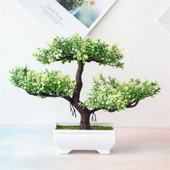Artificial Bonsai Tree in Small Pot Home Table Decoration