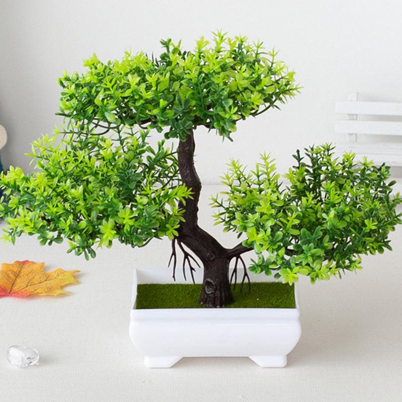 Artificial Bonsai Tree in Small Pot Home Table Decoration
