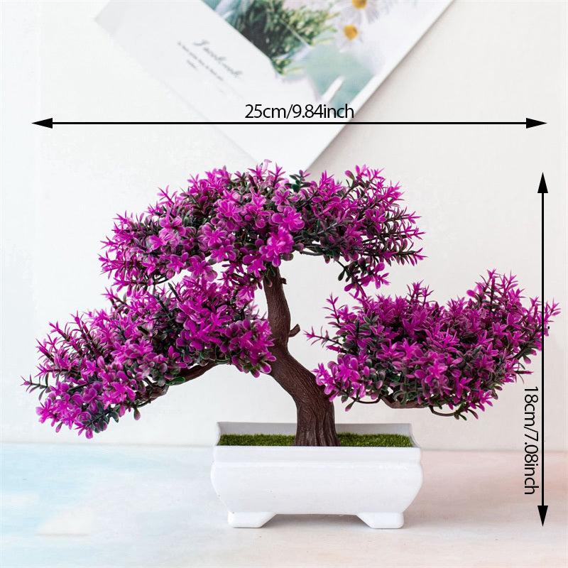 Artificial Bonsai Tree in Small Pot Home Table Decoration