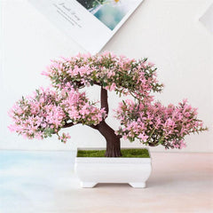 Artificial Bonsai Tree in Small Pot Home Table Decoration