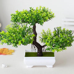 Artificial Bonsai Tree in Small Pot Home Table Decoration