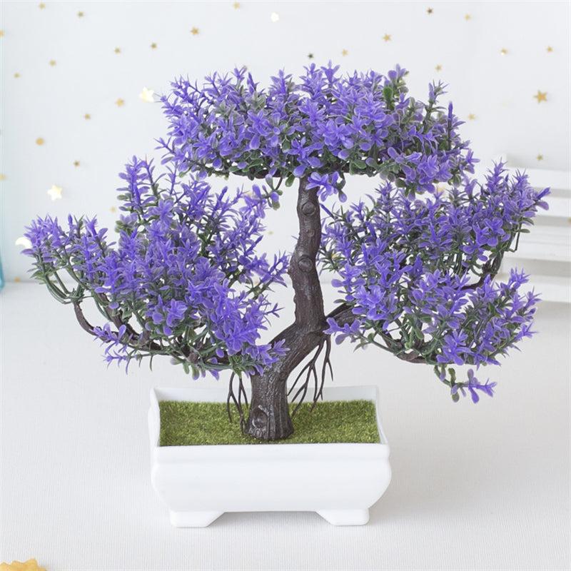 Artificial Bonsai Tree in Small Pot Home Table Decoration