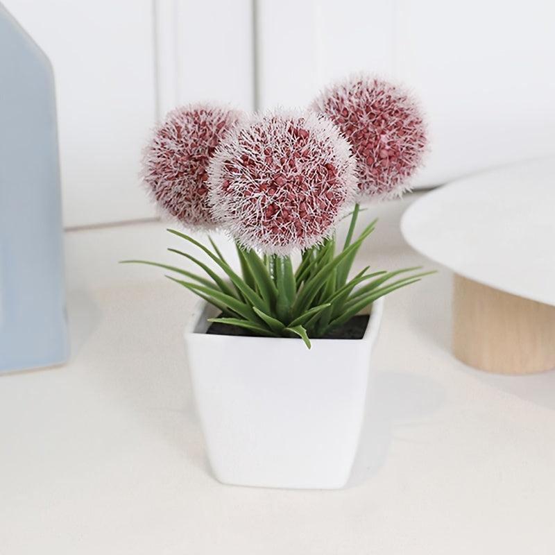 6pcs Mini Potted Artificial Flower Plants for Indoor Decor