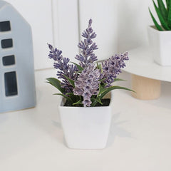 6pcs Mini Potted Artificial Flower Plants for Indoor Decor