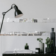 12pcs Geometric Pattern Acrylic Mirror Sticker Wall Decor