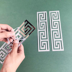 12pcs Geometric Pattern Acrylic Mirror Sticker Wall Decor