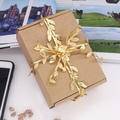Soleebee Golden Leaf Ribbon 10m Vine Leaves Trim for DIY Party Wedding