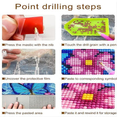 5D DIY Diamond Painting Set Car Embroidery Kits Rhinestone Craft Home Decor