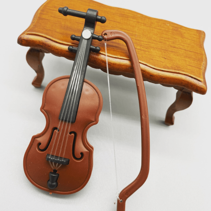 Violin Dollhouse Toy Scene Shooting Model Doll House Accessories