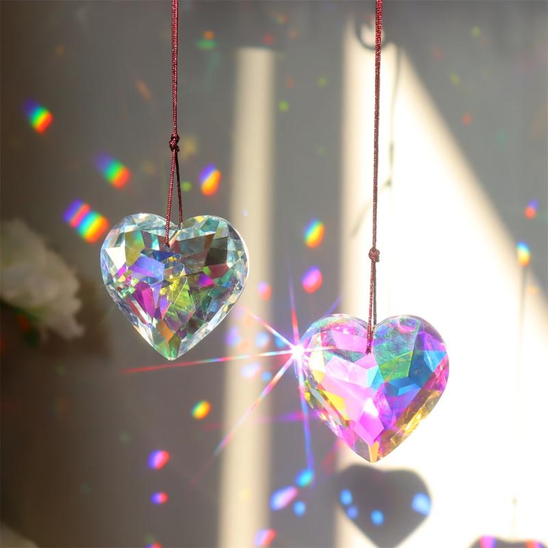 Heart Shaped Prism Colorful Rainbow Maker Suncatcher