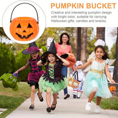 Mini Halloween Pumpkin Candy Bucket - Witch Cauldron