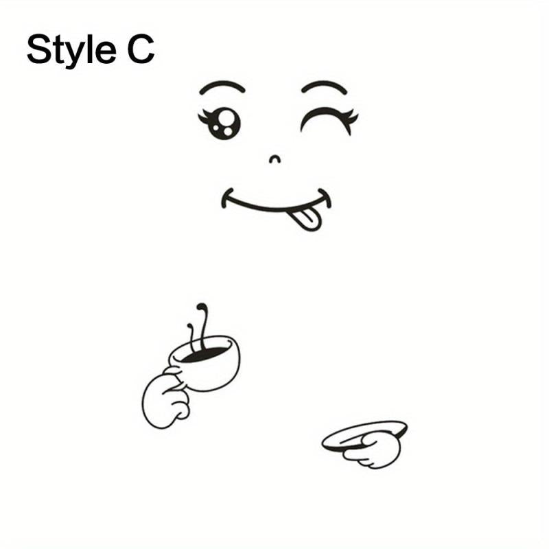 Creative Fridge Happy Face Wall Stickers Art
