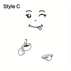 Creative Fridge Happy Face Wall Stickers Art