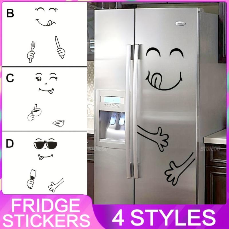 Creative Fridge Happy Face Wall Stickers Art