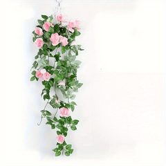 Artificial Rose Vine Hanging Plants for Home Garden and Weddings