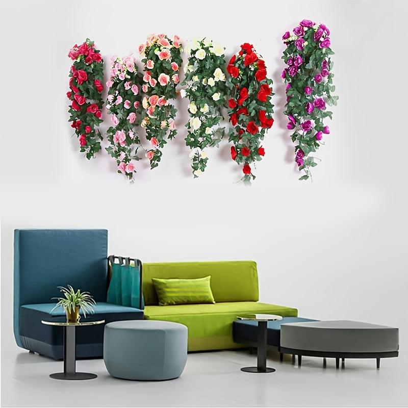 Artificial Rose Vine Hanging Plants for Home Garden and Weddings