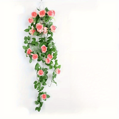 Artificial Rose Vine Hanging Plants for Home Garden and Weddings