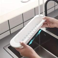 Retractable Sink Storage Rack with Towel Bar