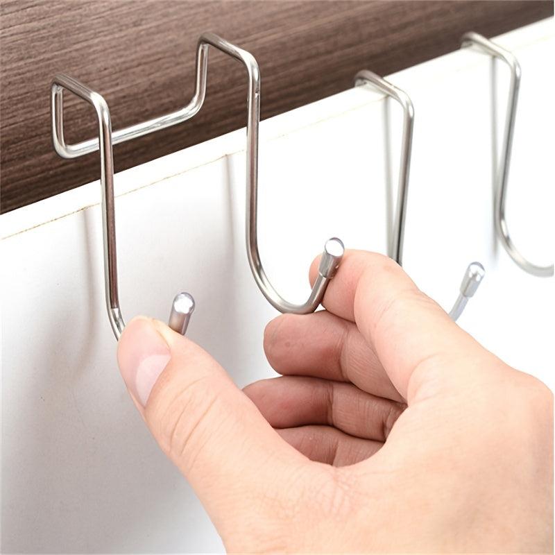 Stainless Steel S Hook Double Head Cabinet Door Hanging Hook