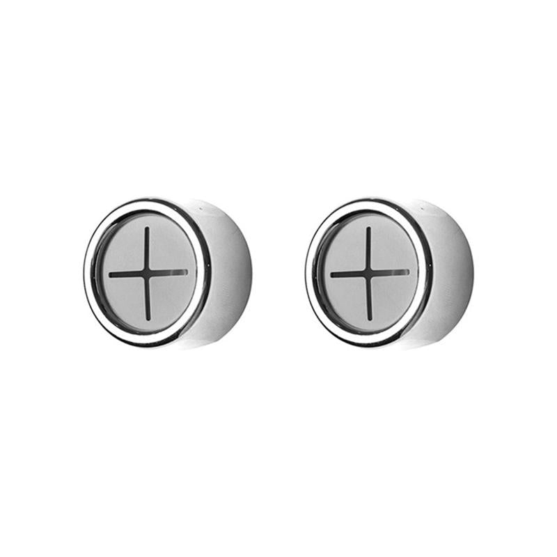 2pcs Self Adhesive Push Towel Hooks for Bathroom - No Drilling Required
