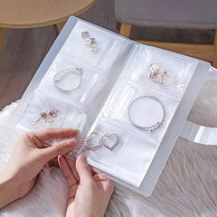 Transparent Jewelry Storage Book Foldable Earrings Travel Album