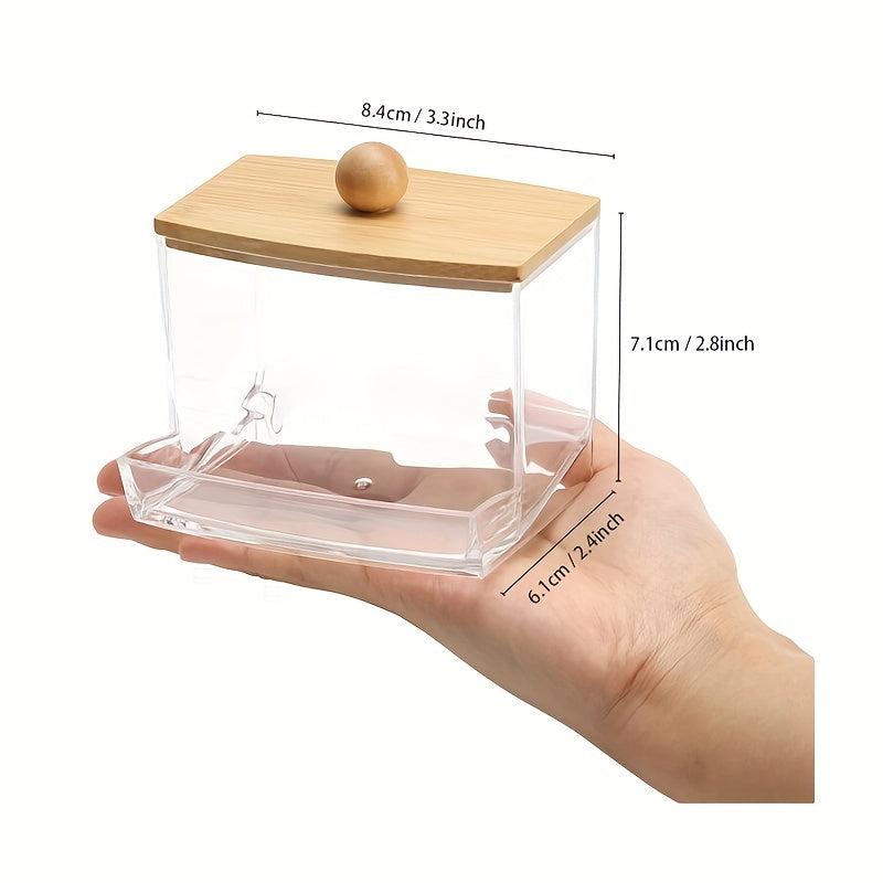 7 Oz Bathroom Organizer Set - Swab Holder Apothecary Jars