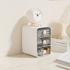 Desktop Storage Box for Stationery Scrapbook Cosmetics Back to School Dorm Use