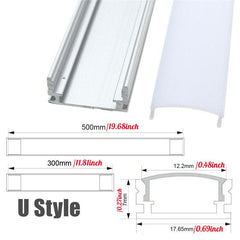 10pcs Aluminum LED Strip Light Holder Clips: U V YW Style