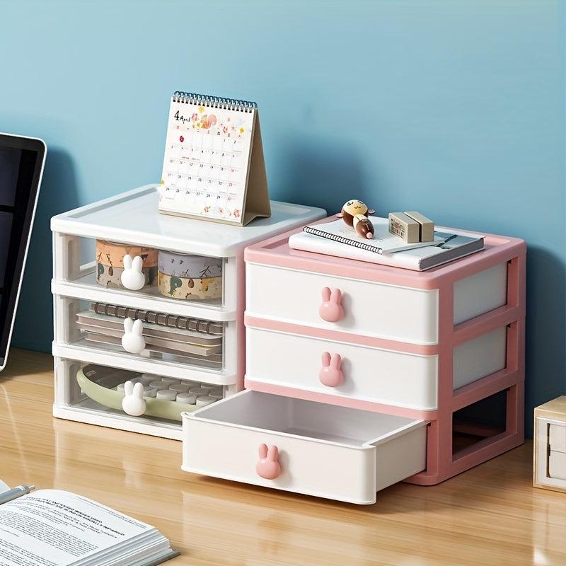 Small Plastic Jewelry Storage Box Desktop Drawer Organizer