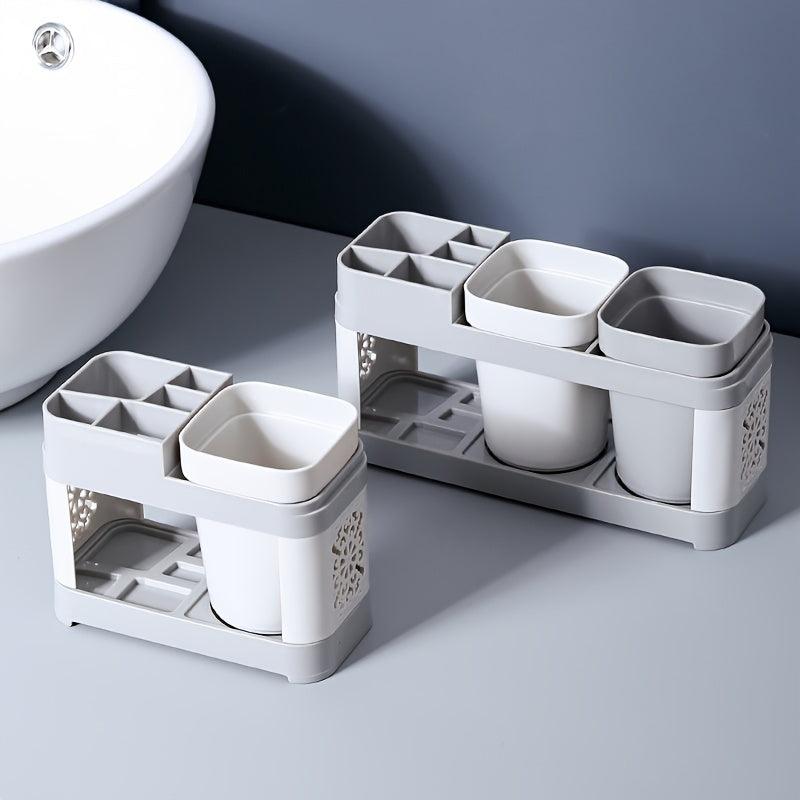 Toothbrush & Toothpaste Holder Set Bathroom Storage Rack
