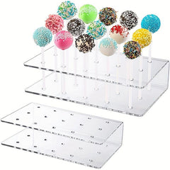 Acrylic Cake Pop Display 15 Hole - Clear Lollipop Stand Holder