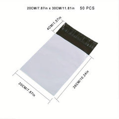 50pcs Self-Adhesive Courier Bags Express Envelopes Mailing Bags PE Plastic Pouch