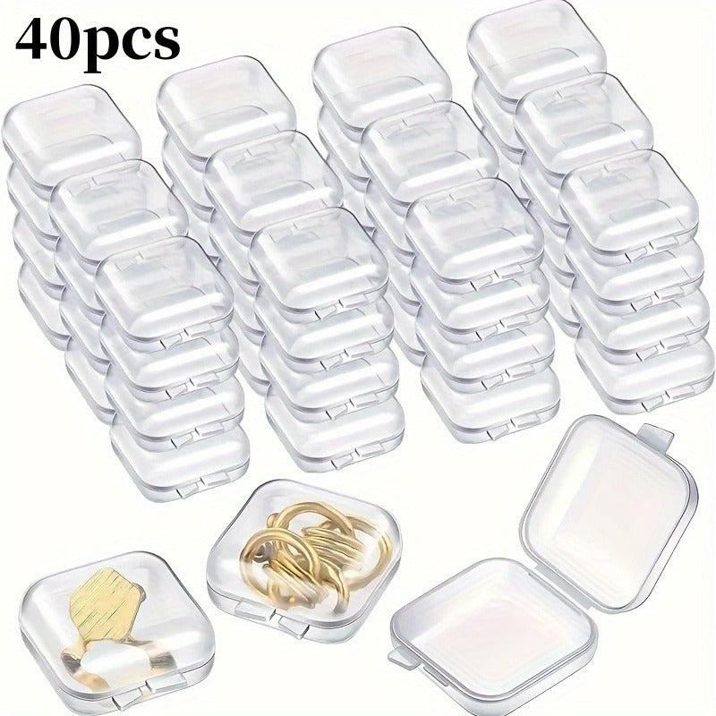 10pcs Mini Plastic Jewelry Storage Box for Earrings Rings Necklaces