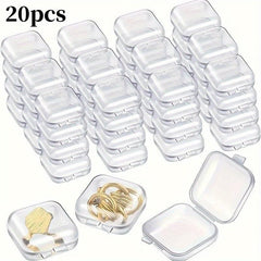 10pcs Mini Plastic Jewelry Storage Box for Earrings Rings Necklaces