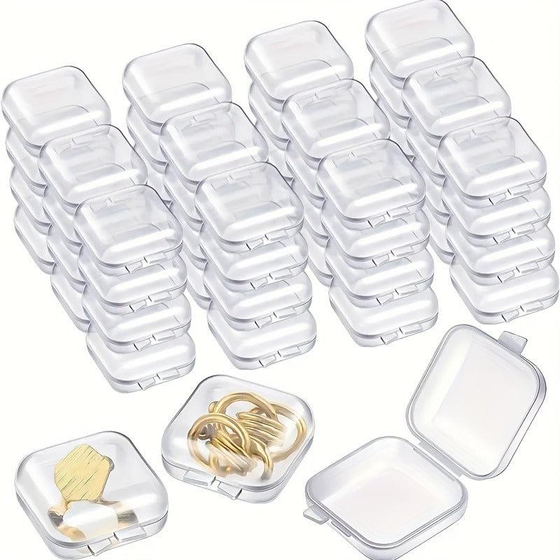 10pcs Mini Plastic Jewelry Storage Box for Earrings Rings Necklaces