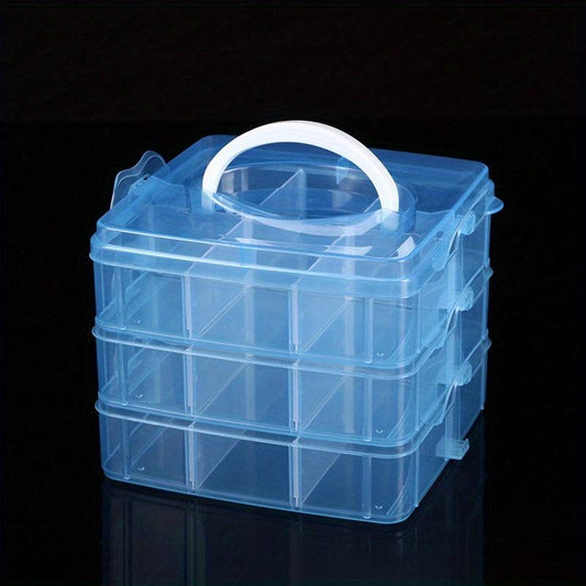 Plastic Storage Box Three Layer Jewelry Organizer Home Small Storage Case