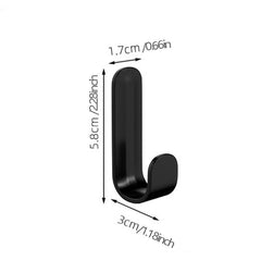 6pcs J Shaped Single Hook Self Adhesive Wall Hook Multipurpose Wall Hanging Hook