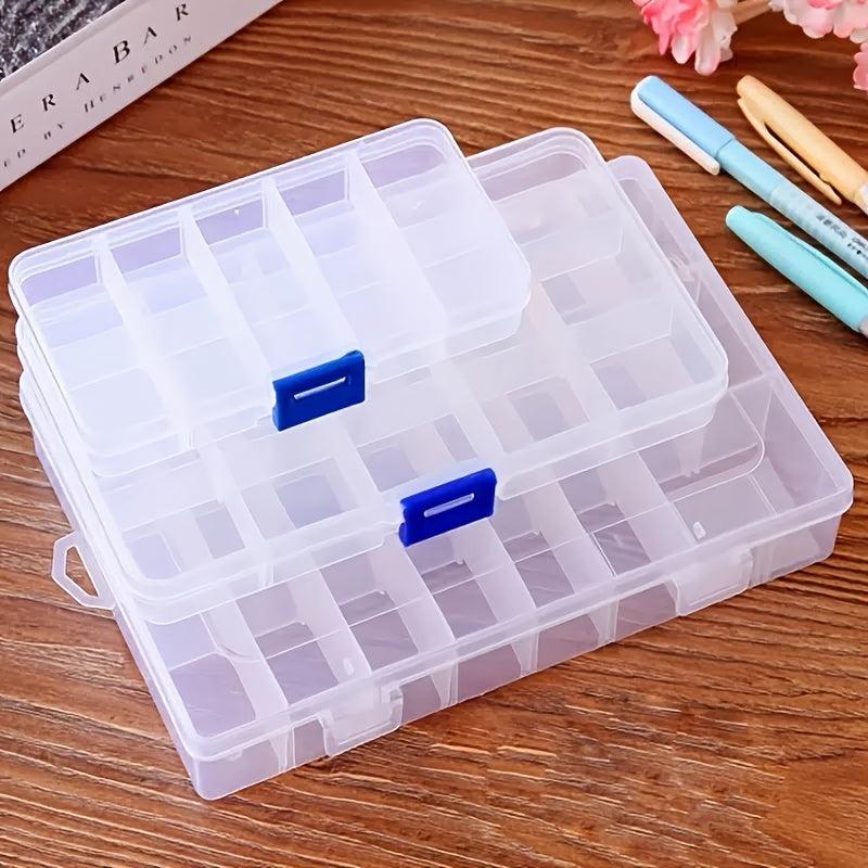 Plastic Jewelry Storage Box Earring Organizer Beads Container