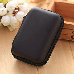 Portable Phone Cable Storage Box with Zipper Coin Pouch