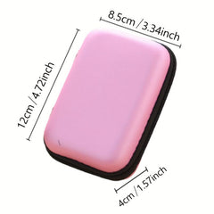Portable Phone Cable Storage Box with Zipper Coin Pouch